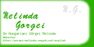 melinda gorgei business card